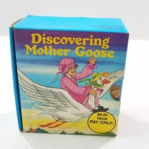 VINTAGE BABY'S FIRST DISCOVERING MOTHER GOOSE 6 MINI BOXED BOARD BOOK SET 1987